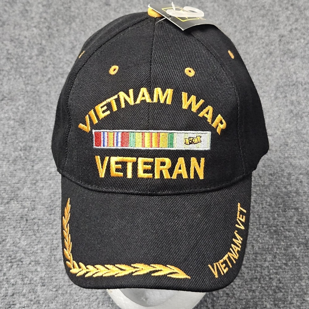 Vietnam War Veteran Hat Black Embroidered US Army Licensed Military US Army‎ Cap